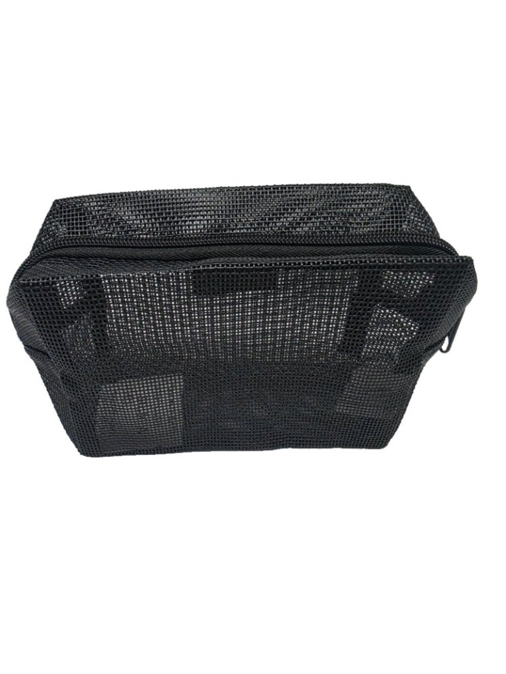 Rare PINK Victoria's Secret Black Mesh Cosmetic Bag NIP Travel Makeup Case - Picture 2 of 8